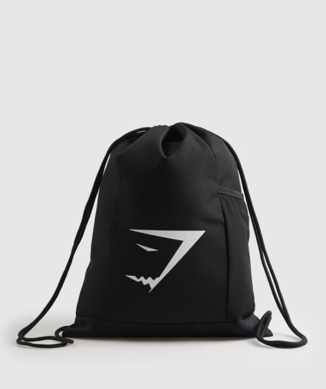 Bolso Saco Gymshark Sharkhead Gymsack Negras | ES1720-SH