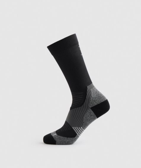 Calcetines Gymshark Crew Performance Negras | ES3204-PL