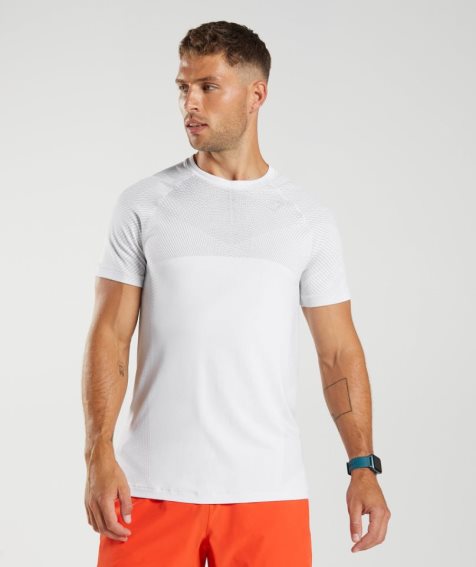 Camiseta Gymshark Apex Hombre Blancas | ES9857-IM