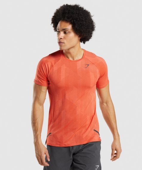 Camiseta Gymshark Apex Hombre Naranjas | ES5693-XS