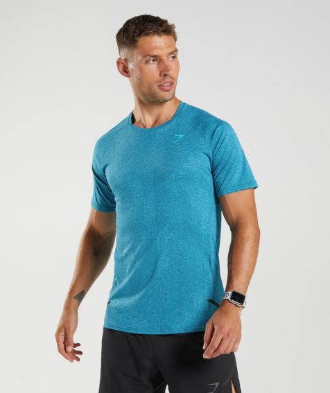 Camiseta Gymshark Apex Hombre Turquesa | ES2903-DH