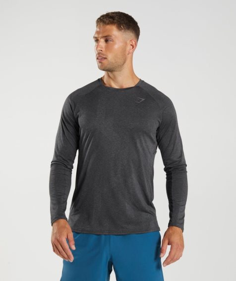 Camiseta Gymshark Apex Long Sleeve Hombre Negras | ES6087-OU