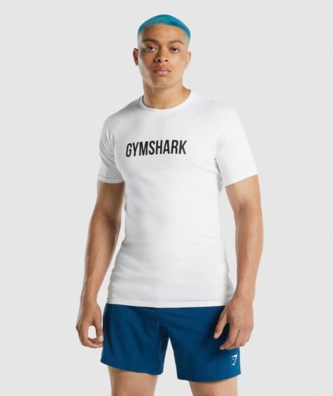 Camiseta Gymshark Apollo Hombre Blancas | ES5120-OU