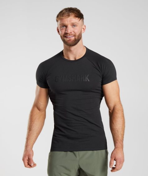 Camiseta Gymshark Apollo Hombre Negras | ES4602-PS