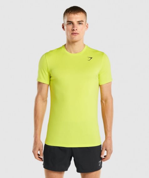 Camiseta Gymshark Arrival Hombre Amarillo | ES7064-ZG