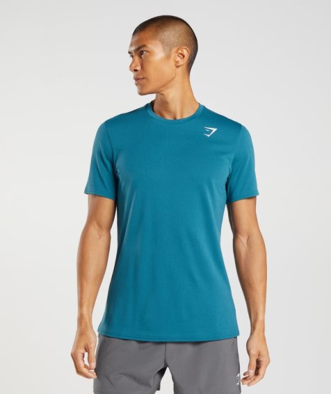 Camiseta Gymshark Arrival Hombre Azules | ES1045-IZ