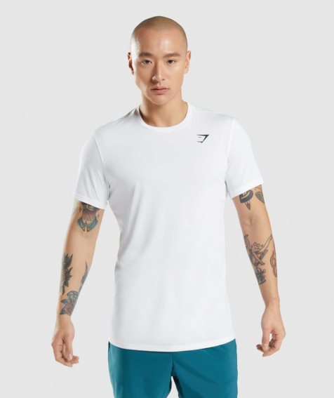 Camiseta Gymshark Arrival Hombre Blancas | ES2879-XC