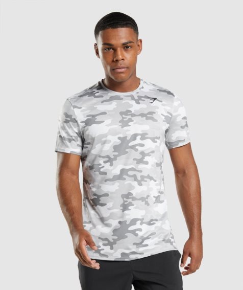 Camiseta Gymshark Arrival Hombre Camuflaje | ES2438-ZS