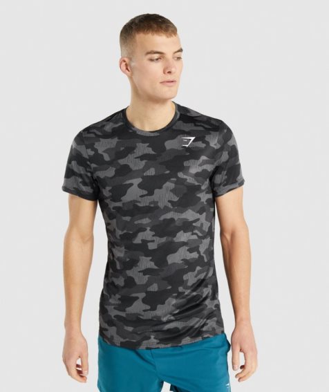 Camiseta Gymshark Arrival Hombre Camuflaje | ES5987-TQ