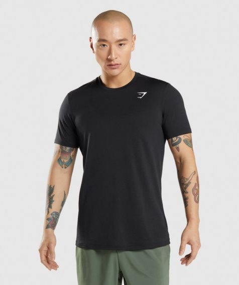 Camiseta Gymshark Arrival Hombre Negras | ES7610-EY