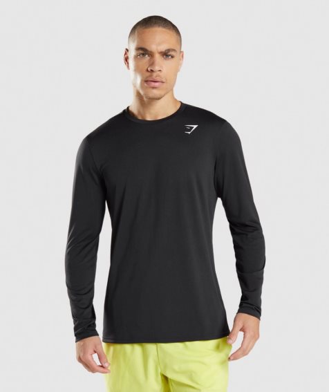 Camiseta Gymshark Arrival Long Sleeve Hombre Negras | ES7025-QE