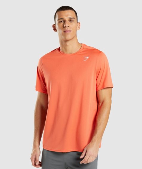 Camiseta Gymshark Arrival Regular Fit Hombre Naranjas | ES0542-HV