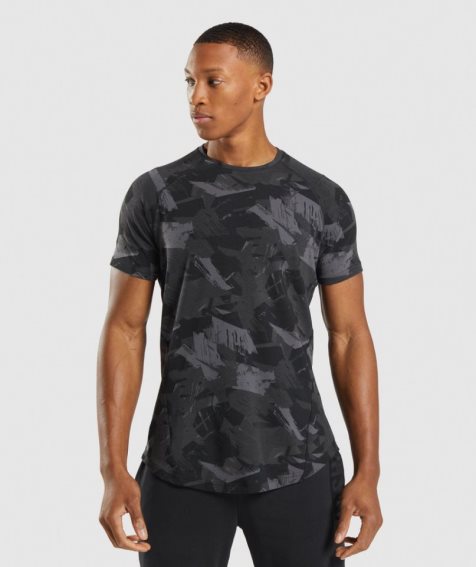 Camiseta Gymshark Bold Hombre Camuflaje | ES1507-ZW