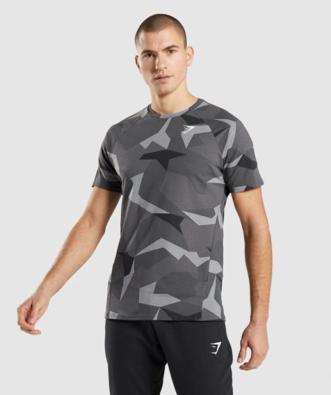 Camiseta Gymshark Critical Hombre Camuflaje | ES8567-WY