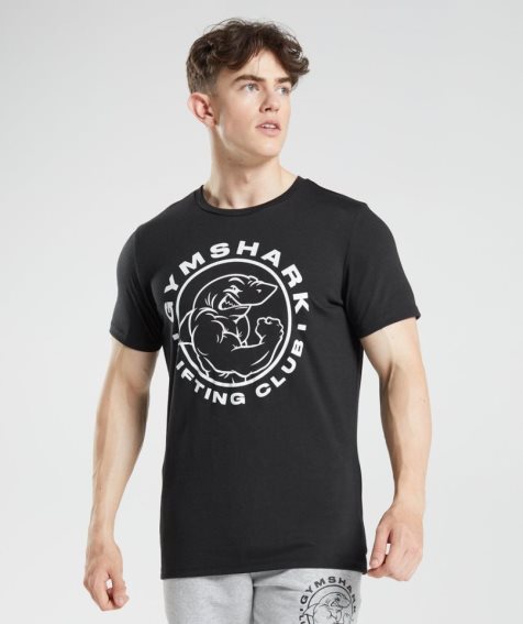 Camiseta Gymshark Legacy Hombre Negras | ES6137-VW