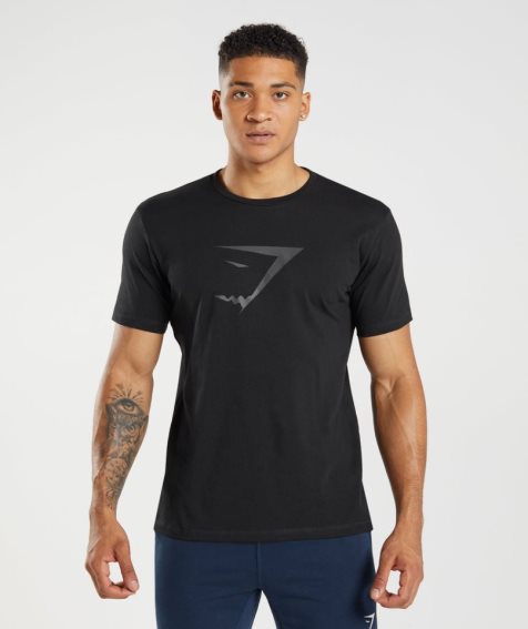 Camiseta Gymshark Sharkhead Infill Hombre Negras | ES8164-QL