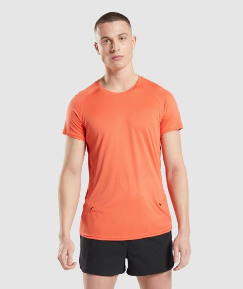 Camiseta Gymshark Speed Evolve Hombre Naranjas | ES9075-RN