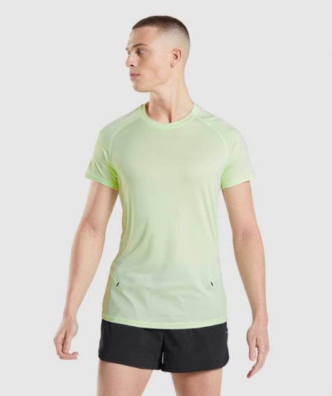 Camiseta Gymshark Speed Evolve Hombre Verde Claro | ES9013-ML