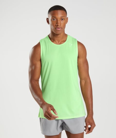 Camiseta Tirantes Gymshark Arrival Hombre Verde Menta | ES5146-WE