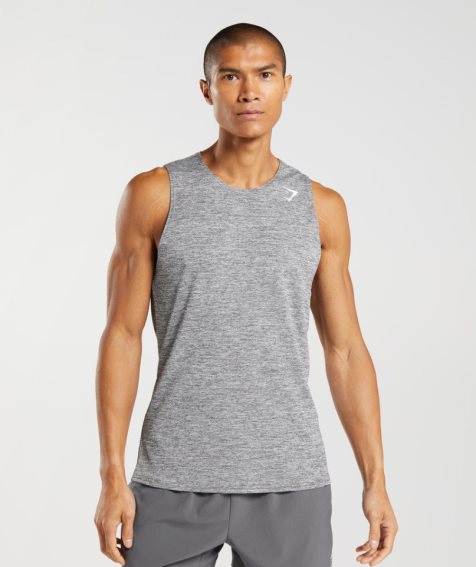 Camiseta Tirantes Gymshark Arrival Slim Marl Hombre Gris | ES9034-XT