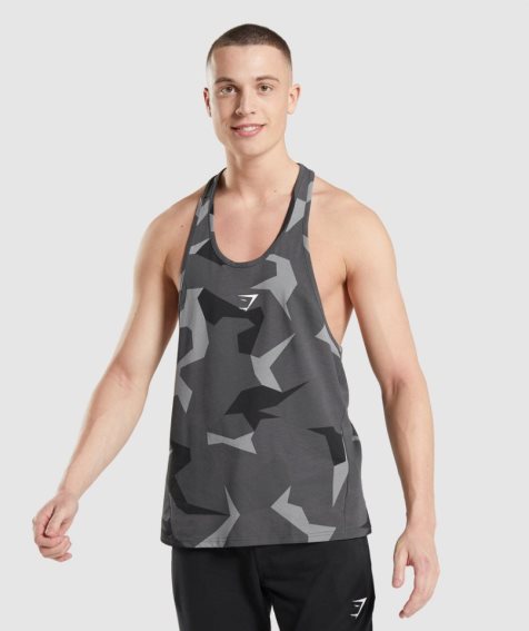 Camiseta Tirantes Gymshark Critical Stringer Hombre Camuflaje | ES1829-RW