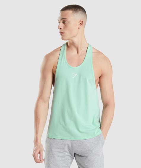 Camiseta Tirantes Gymshark Critical Stringer Hombre Verde Menta | ES6128-PV