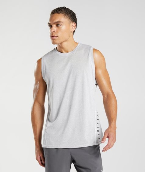 Camiseta Tirantes Gymshark Deporte Hombre Gris Claro | ES0397-AU