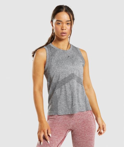 Camiseta Tirantes Gymshark Flex Loose Top Mujer Gris | ES5130-UN