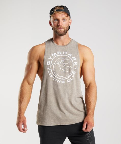 Camiseta Tirantes Gymshark Legacy Drop Arm Hombre Gris | ES1236-PK