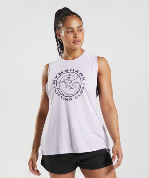 Camiseta Tirantes Gymshark Legacy Mujer Moradas Claro | ES4235-JW