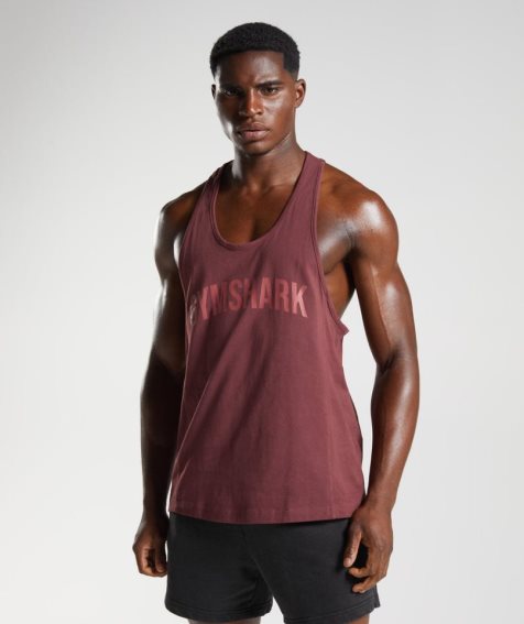 Camiseta Tirantes Gymshark Power Stringer Hombre Marrones | ES0438-FY