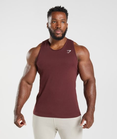 Camiseta Tirantes Gymshark React Hombre Burdeos | ES6308-FG