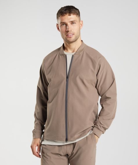 Chaquetas Gymshark Studio Hombre Marrones Claro | ES8714-EI