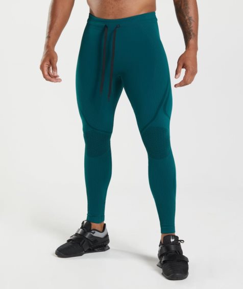 Leggins Gymshark 315 Seamless Hombre Turquesa | ES6570-GJ