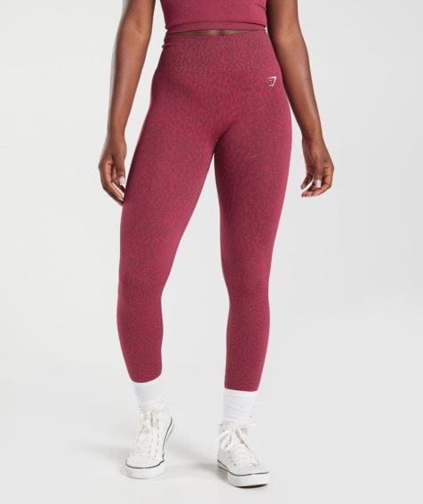 Leggins Gymshark Adapt Animal Seamless Mujer Rojas | ES1732-RI