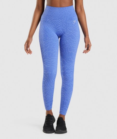 Leggins Gymshark Adapt Animal Seamless Mujer Azules | ES5379-RB