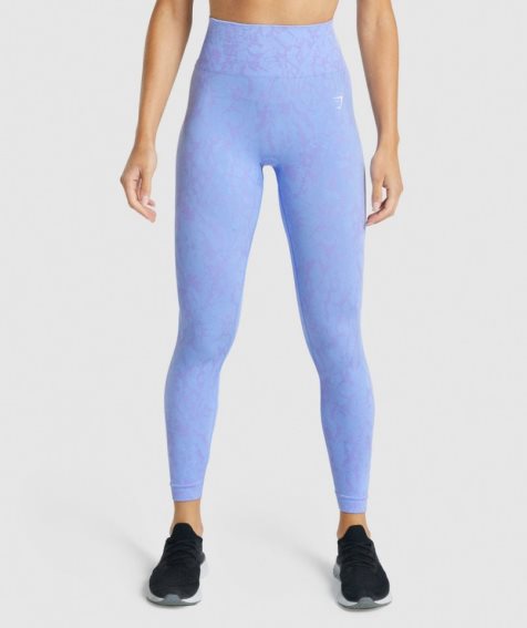 Leggins Gymshark Adapt Animal Seamless Mujer Azules Claro | ES8697-FR