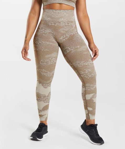 Leggins Gymshark Adapt Camo Seamless Mujer Verde Oliva | ES3128-VP