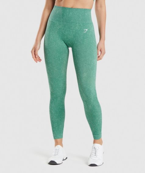 Leggins Gymshark Adapt Fleck Seamless Mujer Verde | ES4759-MA