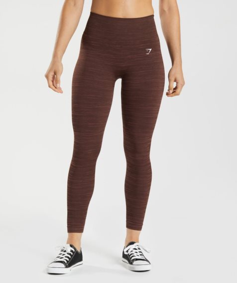 Leggins Gymshark Adapt Marl Seamless Mujer Marrones Oscuro | ES2048-SB