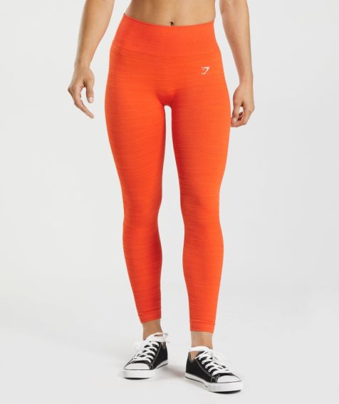 Leggins Gymshark Adapt Marl Seamless Mujer Naranjas | ES5089-YO