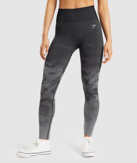 Leggins Gymshark Adapt Ombre Seamless Mujer Negras | ES0197-JE