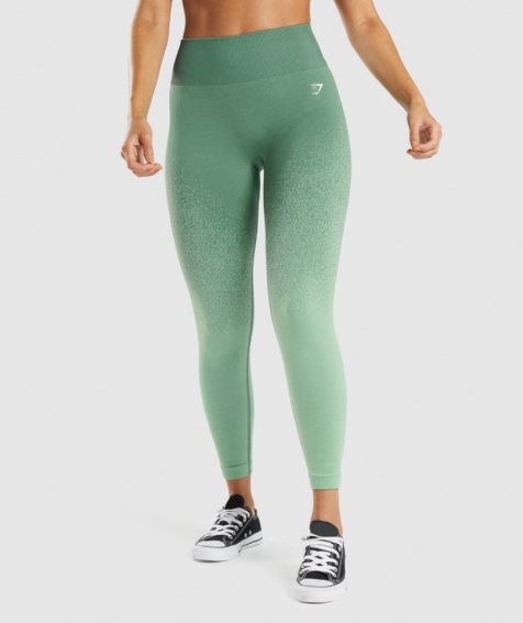 Leggins Gymshark Adapt Ombre Seamless Mujer Verde | ES7548-AX