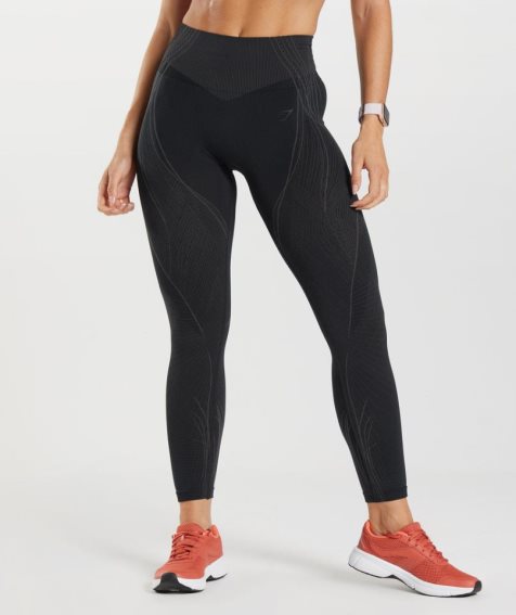 Leggins Gymshark Apex Seamless Mujer Negras | ES1637-BR