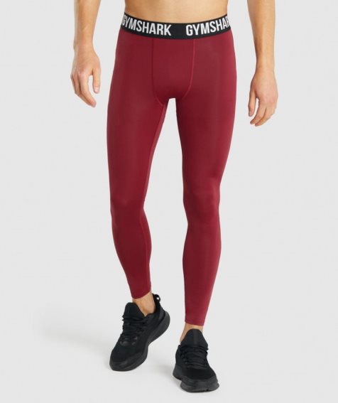 Leggins Gymshark Element Baselayer Hombre Burdeos | ES1425-JT