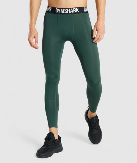 Leggins Gymshark Element Baselayer Hombre Verde Oscuro | ES5419-IW