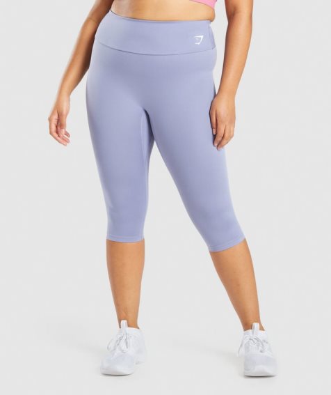 Leggins Gymshark Entrenamiento Cropped Mujer Azules Claro | ES9076-RT