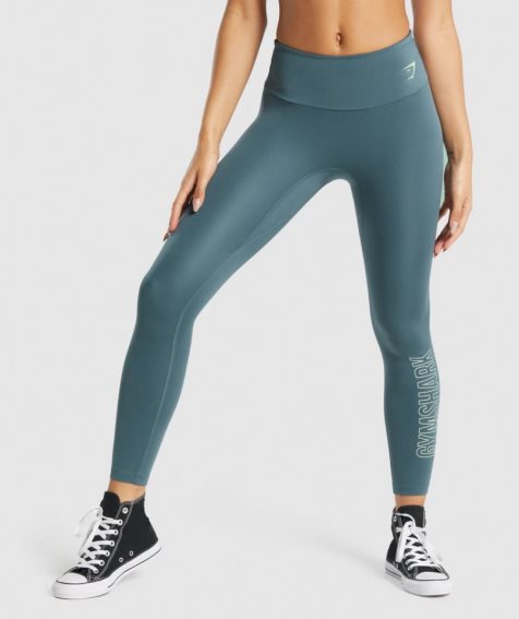 Leggins Gymshark Entrenamiento Estampadas Mujer Azul Marino | ES9865-GU