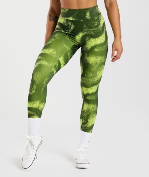 Leggins Gymshark GS Power Original Mujer Verde Oliva | ES9285-DW