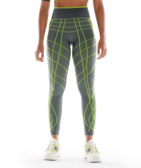 Leggins Gymshark Wtflex Linear Seamless Mujer Verde | ES2794-LJ